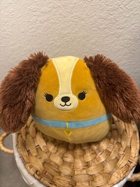 NWOT - Disney 'Lady' Plush Dog Pillow with Blue Collar -Squishmallow